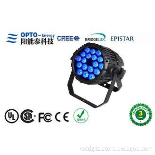 High Power RGBW 4 in 1 64 Led Stage Lights / Black Led Par